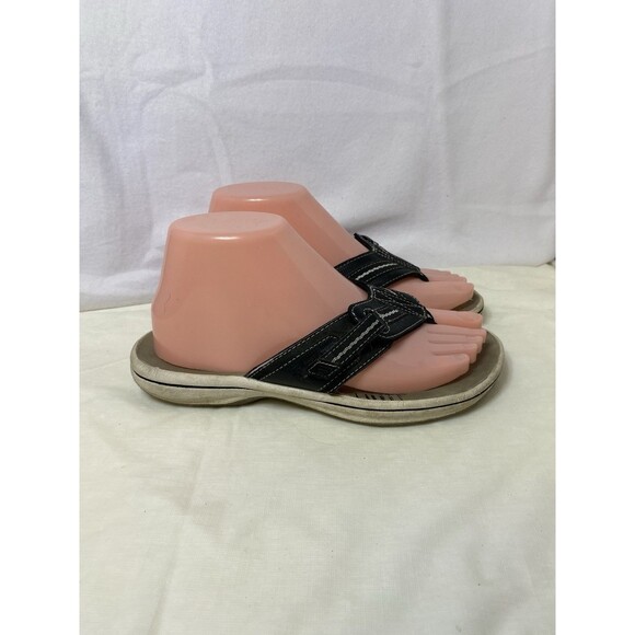 Clarks Collection Black Flip Flops Thong Sandals Womens Size 6M Style 60843779 - Picture 2 of 7